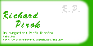 richard pirok business card