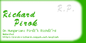 richard pirok business card
